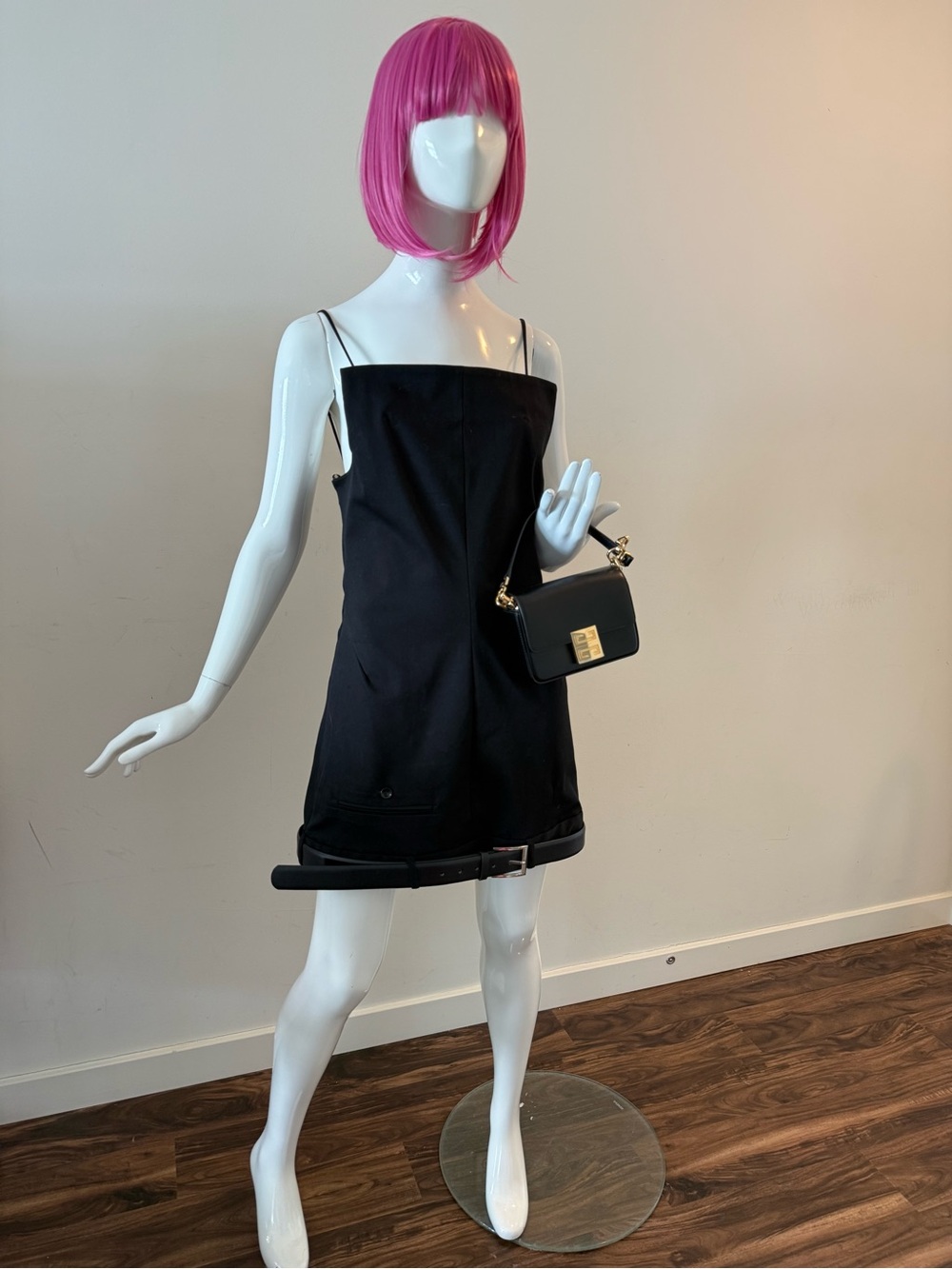 Zara Black Mini Dress with Thin Straps